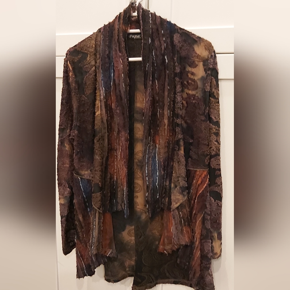 Papa open front cozy cardi sweater